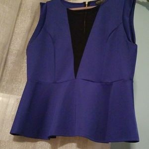 Royal Blue Peplum Top